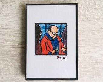 Soup Mode - Print, 4 x 6 inches, TV, framed artwork, wall decor, art, George Costanza, Seinfeld