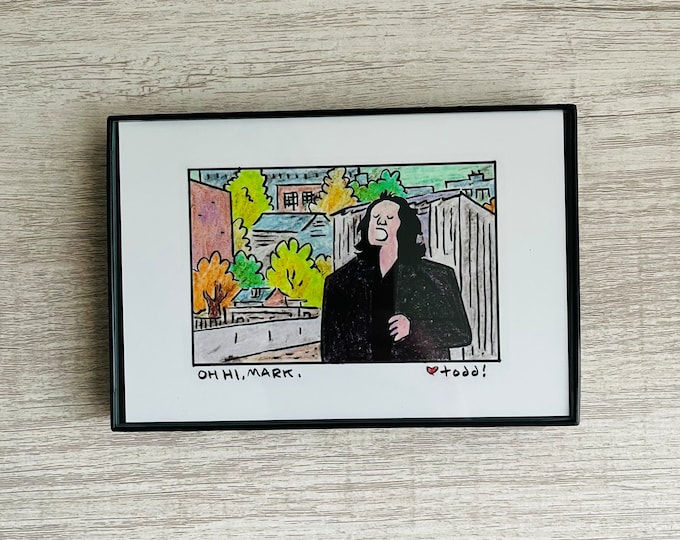 Oh Hi Mark - The Room Print, 4 x 6 inches, Movies, framed artwork, wall decor, art, actor, Johnny, Tommy Wiseau