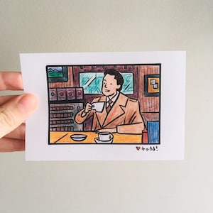 Twin Peaks / Damn fine coffee, oeuvre d'art, impression, 10 x 15 cm, télévision, télévision, illustration, David Lynch, idée cadeau, décoration murale, Dale Cooper image 3