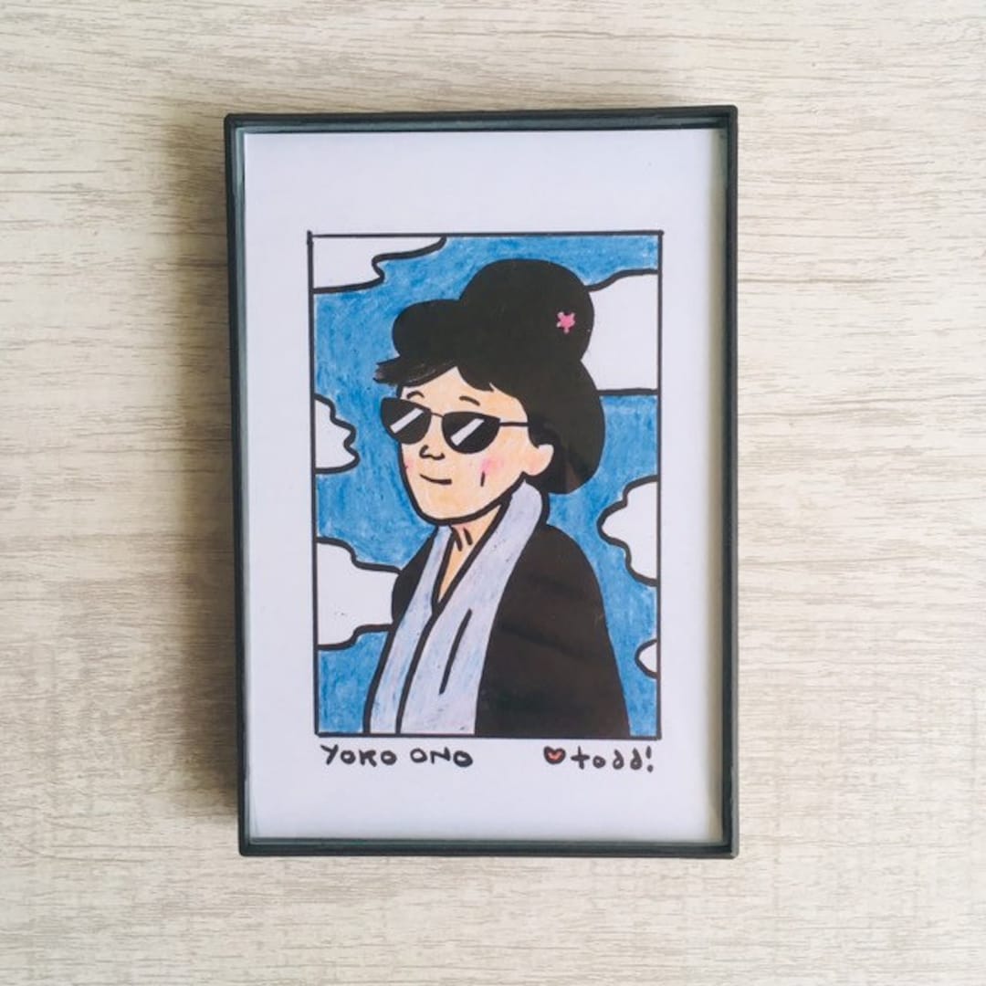 Yoko Ono - Print, 4 X 6 Inches, Portrait, Music, Band