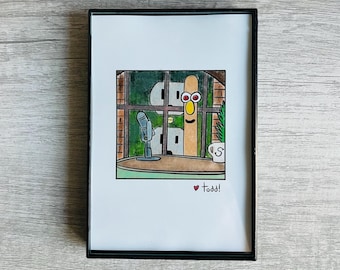 Stick Stickly: 90s Nickelodeon Nostalgia Art (4x6 inch)