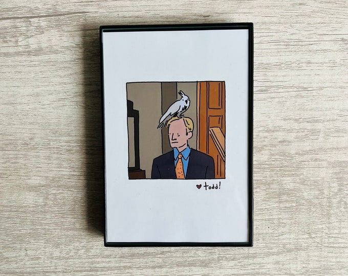 Frasier - NILES CRANE - Print, 4 x 6 inches, TV, framed artwork, wall decor, art, actor, sitcom, David Hyde Pierce