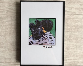 Isle of Dogs Print: Atari and Chief Framed Artwork (4x6 inches)
