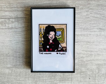 The Nanny - Print, 4 x 6 inches, TV, framed artwork, wall decor, art, Fran Fine, Fran Drescher