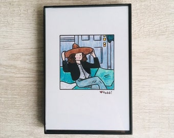 Urban Sombrero - Print, 4 x 6 inches, TV, framed artwork, wall decor, art, Elaine Benes, Seinfeld