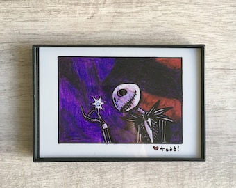 The Nightmare Before Christmas, Jack Skellington, Print, 4 x 6 inches, Christmas, Movies, Film Geek, Pop Culture, Wall Decor, Tim Burton