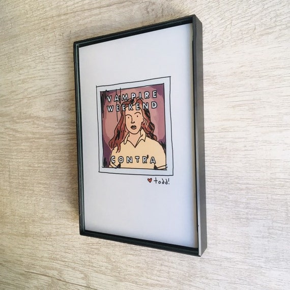 Vampire Weekend - Contra, Art, Print, 4 x 6 inches, music, record cover, album art, illustration, vinyl junkie, gift idea, wall decor Vampire Weekend - Contra, Art, Print, 4 x 6 inches, music, record cover, album art, illustration, vinyl junkie, gift idea, wall decor