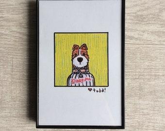 Isle of Dogs Print: Boss Artwork, Wes Anderson Film (4x6 inches)