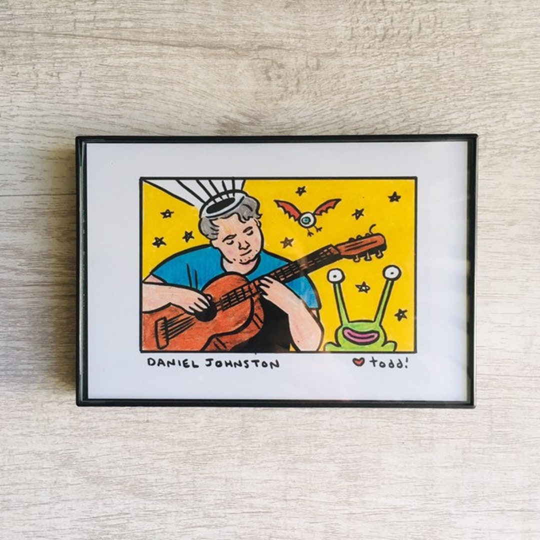 Daniel Johnston, Print, 4 X 6, Portrait, Art, Wall, Crayon Daniel Johnston, Print, 4 X 6, Portrait, Art, Wall, Crayon