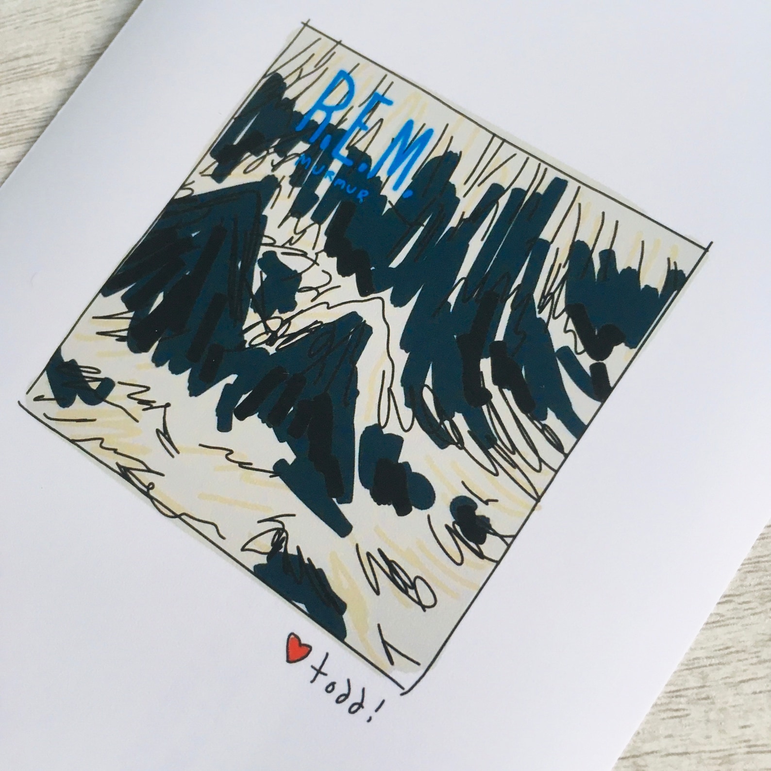 REM Murmur Art Print 4 X 6 Inches Music Record Cover Etsy