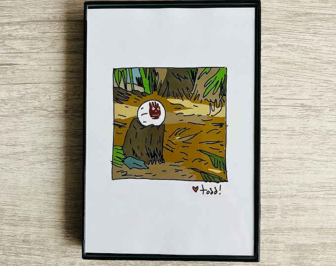 Wilson - Cast Away - Print, 4 x 6 inches, TV, framed artwork, wall decor, art, Tom Hanks