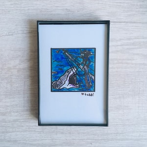 Jaws - 4x6 inch Print, Steven Spielberg, movies, film geek, shark, horror, wall decor, gift idea, cult cinema, great white, monster, art