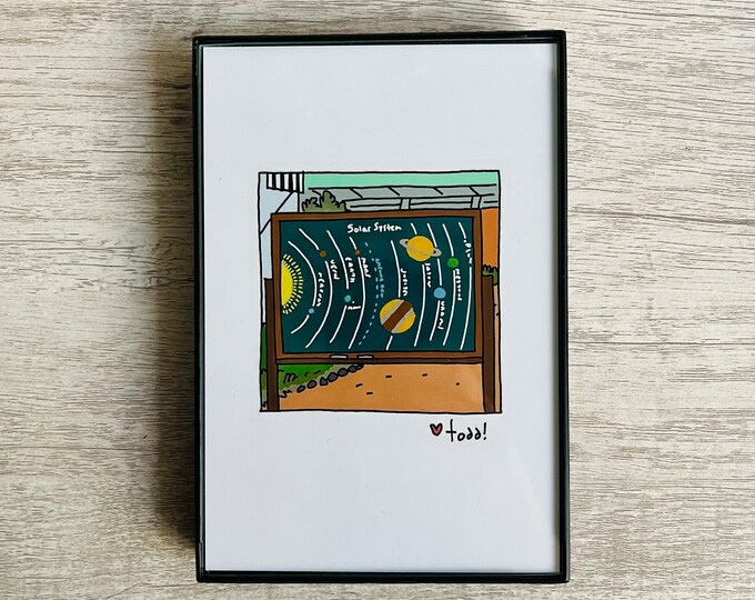 Asteroid City - June’s Solar System, Print, 4 x 6 inches, Wes Anderson, movies, film geek, framed artwork, wall decor, art