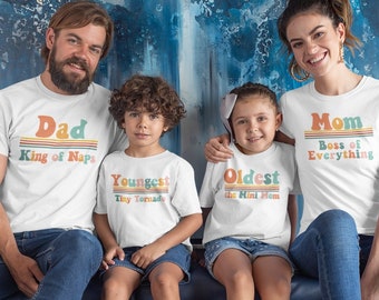 Magliette per la famiglia abbinate: divertenti magliette per la riunione di famiglia per mamma, papà e fratelli