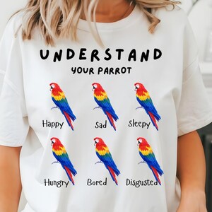 Verstehe deinen Papagei Unisex T-Shirt: Lustiges Vogelliebhaber Geschenk