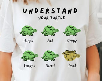 Chemise tortue drôle : t-shirt unisexe pour amoureux des tortues