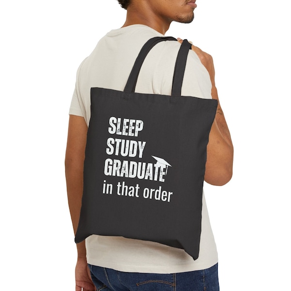 Sleep Study Graduate Funny Tote Bag, Graduation 2024, Class of 2024 gift, gift for grads, finally done gift, graduation gift, bye school