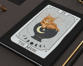 Diario dei tarocchi del gatto Maine Coon, regalo per gli amanti dei gatti