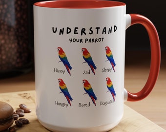 Tazza divertente con pappagallo: conosci il tuo uccello, regalo per gli amanti degli uccelli