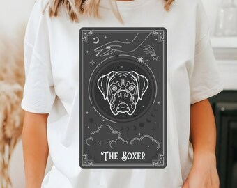Boxer Tarot Card Unisex T-Shirt: Funny Dog Lover Gift