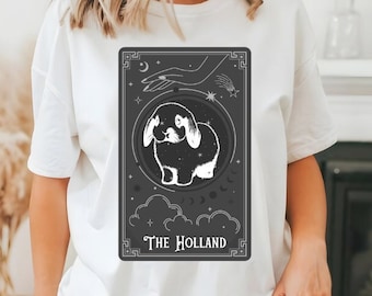 Maglietta con i tarocchi di Holland Lop: divertente regalo per gli amanti dei coniglietti