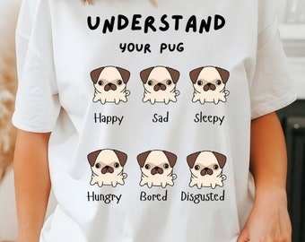Camiseta unisex "Entiende a tu carlino": Regalo divertido para amantes de los carlinos.