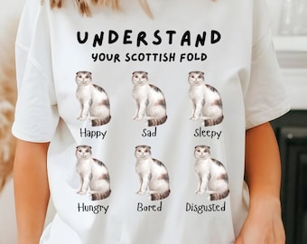 Funny Scottish Fold Cat Shirt: Cat Lover Gift