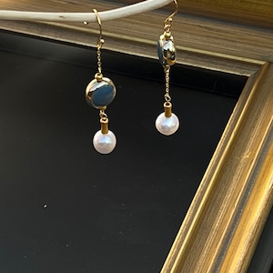 Sterling Silver earrings, Dangle Earrings, Freshwater Pearl Earrings, Bridal pearl Earrings, Gift for Her, Pearl Earrings, Friendship gifts