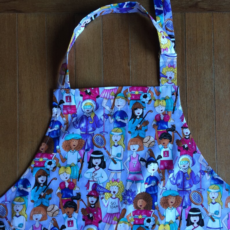 Play like a Girl Chef Apron for School Age Child