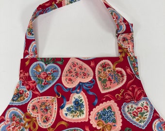 VINTAGE HEARTS APRON for Valentine's Day