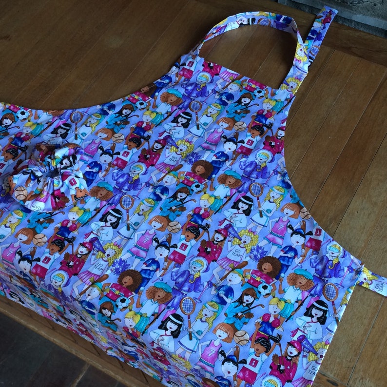 Play like a Girl Chef Apron for School Age Child