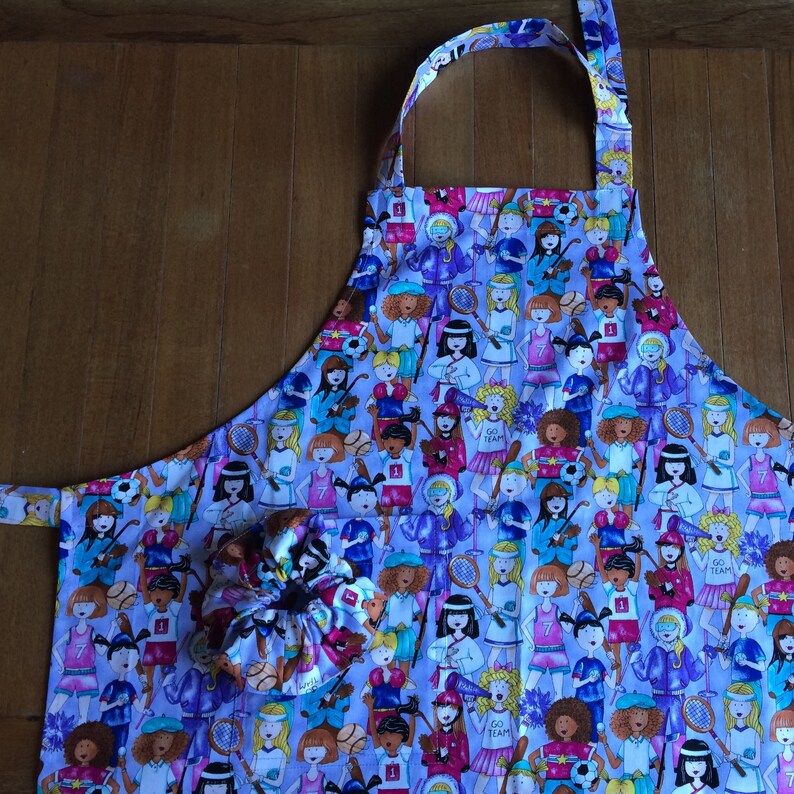 Play like a Girl Chef Apron for School Age Child