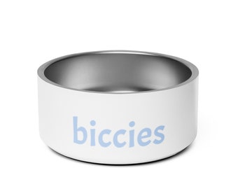 biccies pet bowl blue