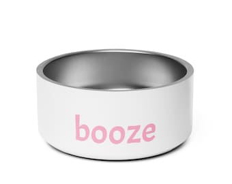 booze pet bowl pink