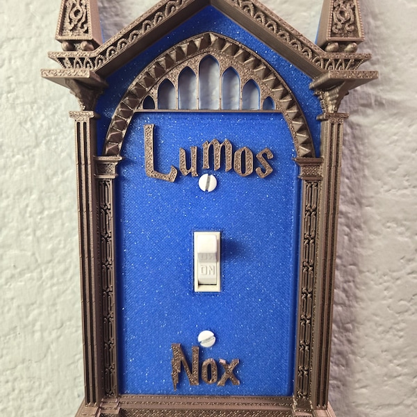 Couvercle pour interrupteur Lumos Nox - Plaque pour interrupteur Wizard - Décoration d'intérieur gothique sorcière - Plaque murale fantaisie
