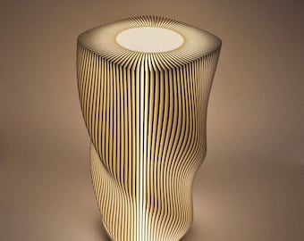 Wavy modern and portable table and desk LED lamp made in Australia ideal  bedside lamp or gift