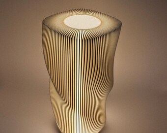 Lámpara LED ondulada moderna y portátil para mesa y escritorio fabricada en Australia, lámpara de noche ideal o regalo