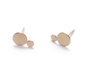 Tiny Gold Fill Posts, 14k Gold Fill, Mini Gold Posts, Tiny Gold Studs, Little Circle Studs, Delicate Gold Earrings - Iota Posts