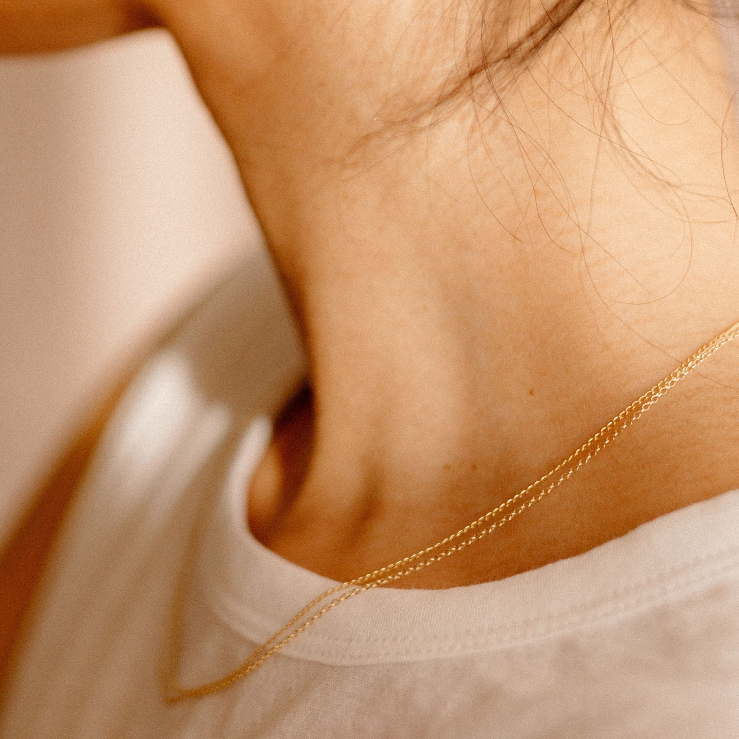 Double Chain Gold Necklace, Two Strand, Two Chain, Minimal Gold, Layering Necklace, Dainty Necklace, 14K Gold Fill Necklace - Drape Necklace