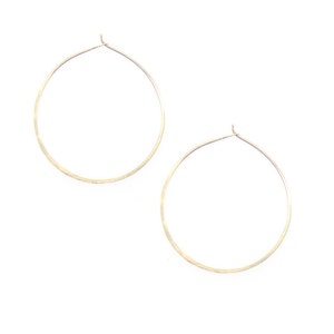 Simple Classic Round Hoop, Minimal Hoop Earring, 14k Gold Fill Hoop, Delicate Gold Hoops, Hypoallergenic Hoops - Classic Hoops