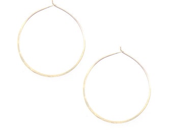 Simple Classic Round Hoop, Minimal Hoop Earring, 14k Gold Fill Hoop, Delicate Gold Hoops, Hypoallergenic Hoops - Classic Hoops