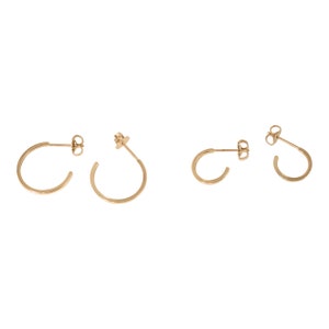 Square Hoop Earrings, Gold Hoops, Simple Gold Hoops, Lightweight Hoops, Everyday Earrings, Minimal Gold Hypoallergenic Hoops Dash Hoops image 2
