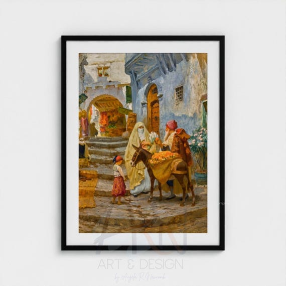 The Orange Seller 1920 Frederick Bridgman Digital Art Print 300 DPI Vintage Market Scene