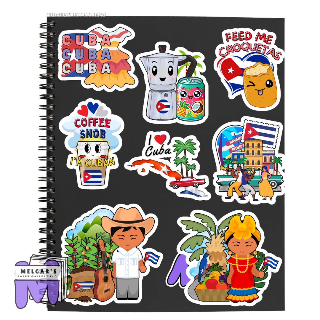 Cuban Heritage Digital Stickers: Tropical Clipart, SVG, PNG (digital ...