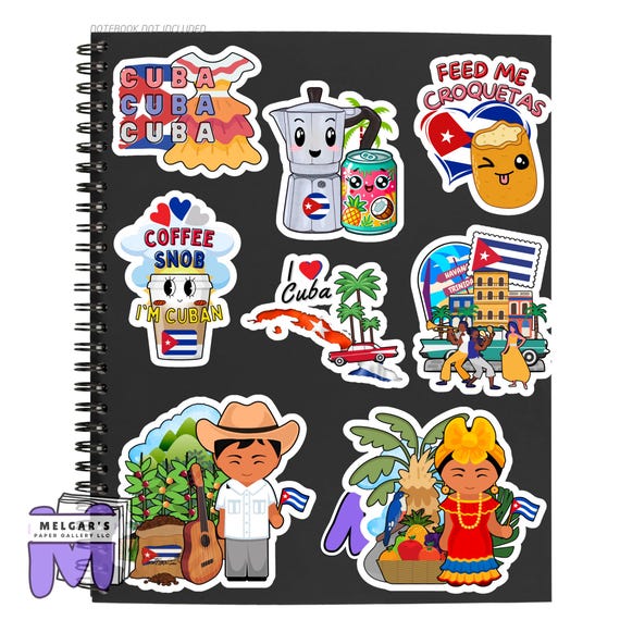 Cuban Heritage Digital Stickers: Tropical Clipart, SVG, PNG (Digital Download)