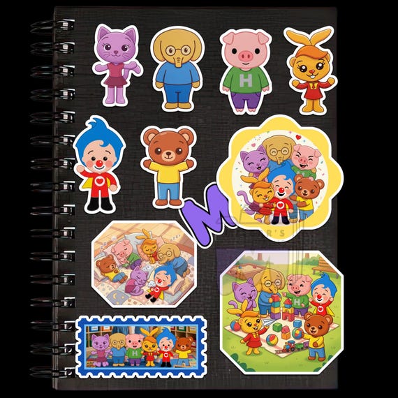 Digital Plim Cartoon Stickers | Decorate Birthday Parties and Personalize Items with Fun Artwork