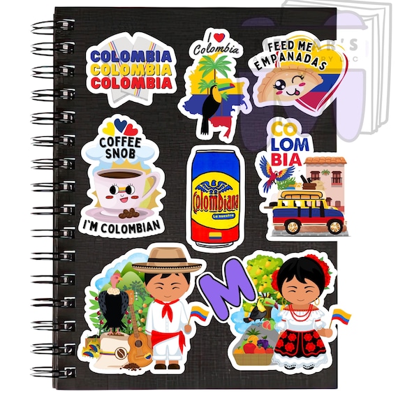 Colombian Culture Digital Stickers: Travel Clipart SVG, PNG (Digital Download)