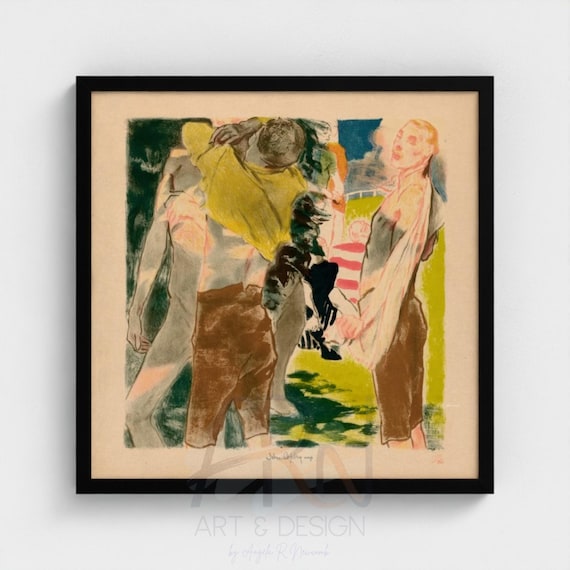 John Copley Vintage Figurative Print Digital File | Early 20th Century British Art