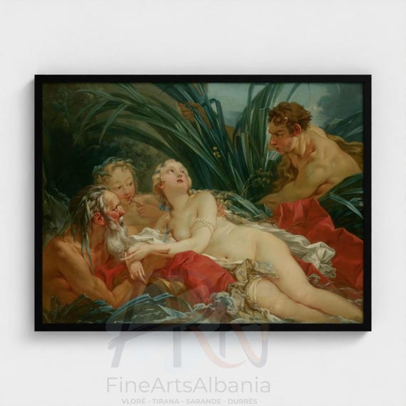Francois Boucher Pan and Syrinx 1743 Digital Download, Rococo Art Print, Vintage Painting Printable, Antique French Fine Art Wall Decor