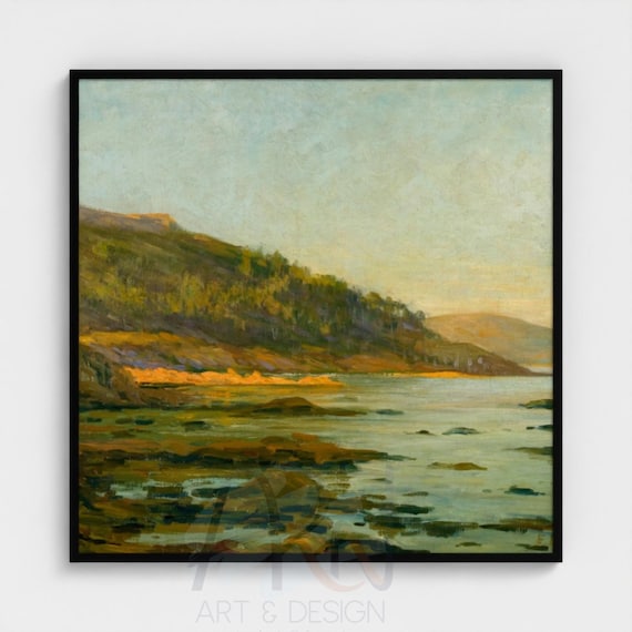 Vintage Impressionist Coast Painting Francis Picabia Paysage 1902 Digital Print Antique Coastal Landscape Art French Vintage Wall Decor